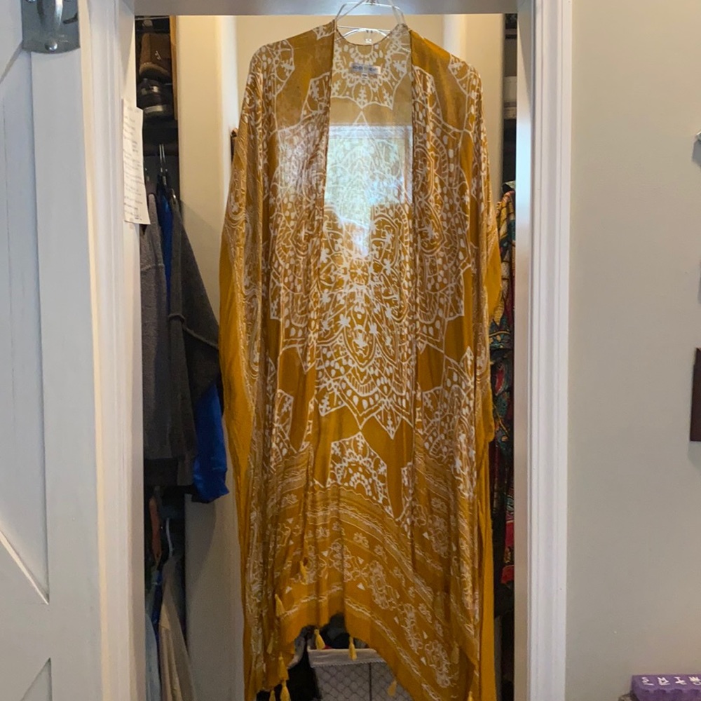 Golden/mustard Boho kimono. Super soft